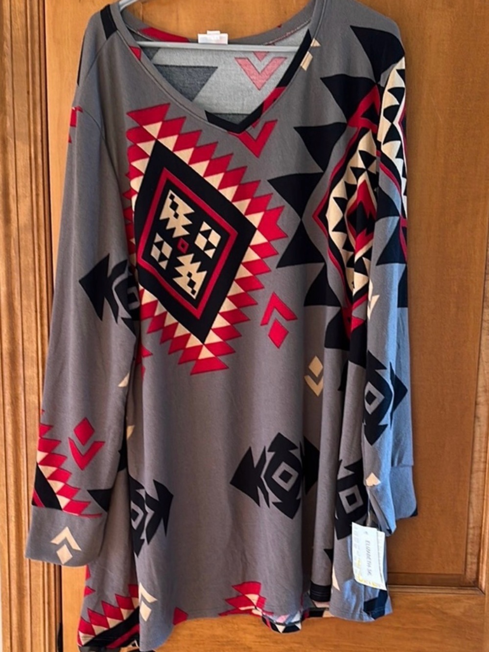 LuLaRoe Elizabeth Southwest Geometric Print Tunic Top 3XL 🌵